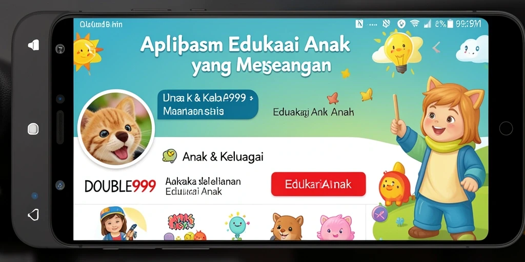 Tampilan menarik aplikasi pendidikan yang interaktif untuk anak.