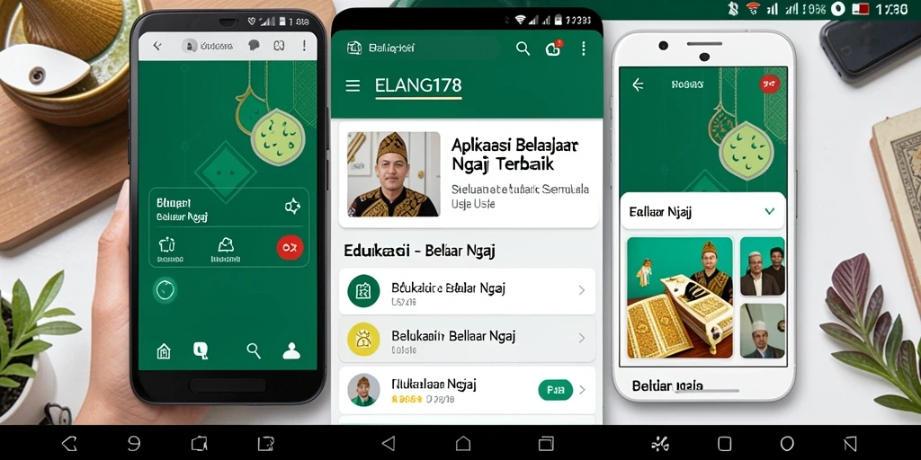 Antarmuka ELANG178 yang ramah pengguna untuk belajar ngaji.