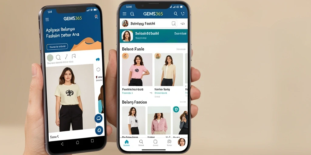 Tampilan antarmuka GEMS365 yang stylish dan user-friendly.