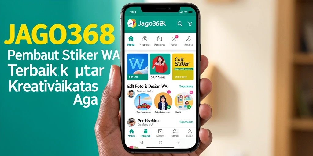 Tampilan antarmuka JAGO368 untuk pembuatan stiker yang menarik.