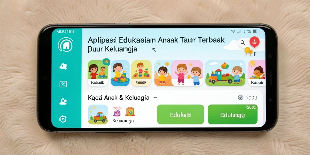 Antarmuka MDG188 yang ceria dan edukatif untuk anak-anak.