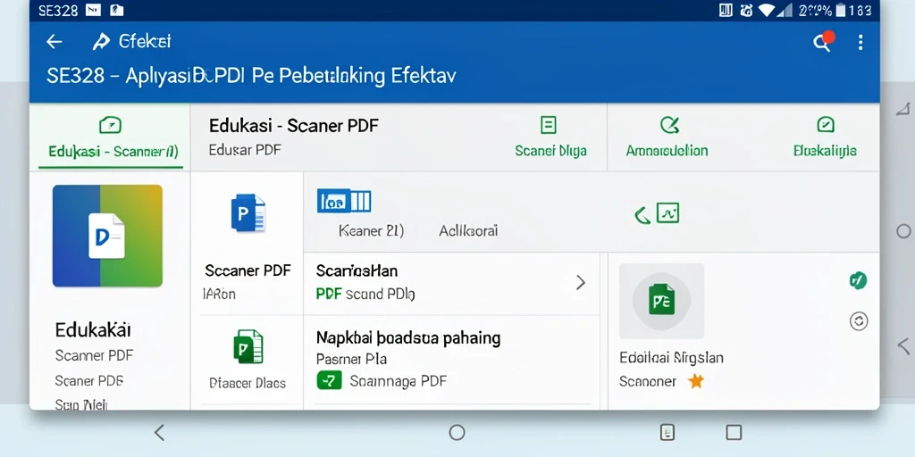 Antarmuka SE328 dengan fitur Scanner PDF yang menarik dan mudah digunakan.
