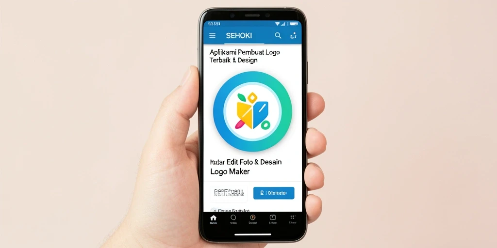 Antarmuka SEHOKI yang intuitif untuk membuat logo profesional.