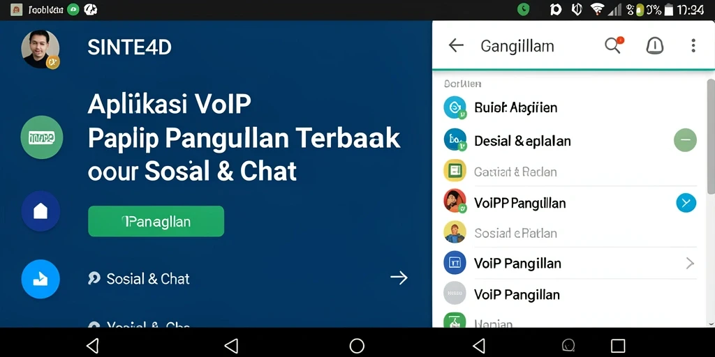 Antarmuka SINTE4D yang menampilkan fitur VoIP Panggilan.