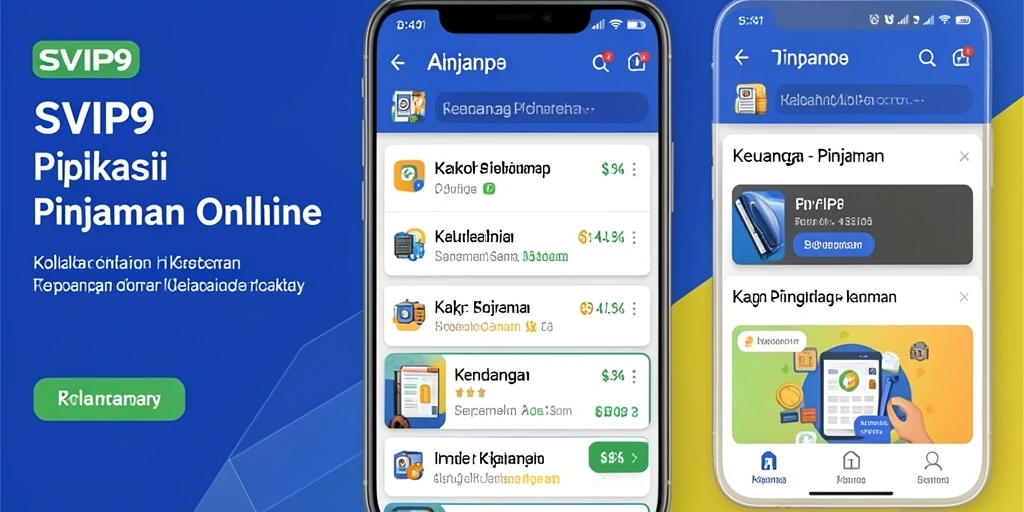 Tampilan antarmuka aplikasi SVIP9 yang mudah digunakan untuk pinjaman.