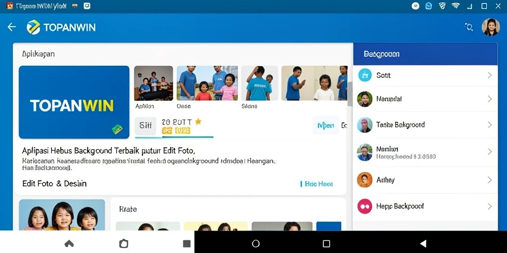 Antarmuka intuitif aplikasi TOPANWIN saat menghapus background.