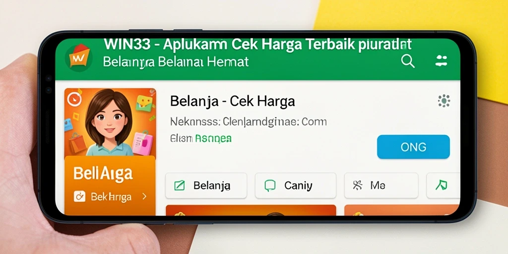 Antarmuka utama WIN33 menampilkan fungsi Cek Harga yang user-friendly.