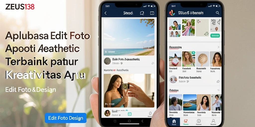 Tampilan antarmuka ZEUS138 untuk edit foto aesthetic yang menawan.